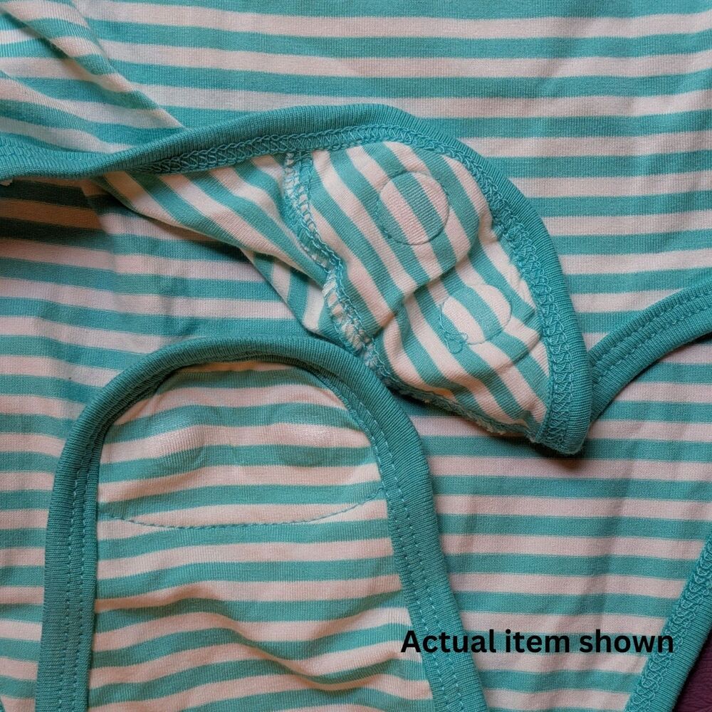 👶 Magnetic Me Organic Cotton Bodysuit 2-Pack 18-24 Months Striped White - Picture 5 of 7